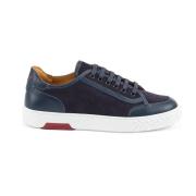 Testoni Sammet Mocka Kalv Sneaker Blue, Herr