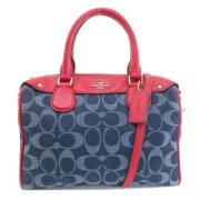 Coach Pre-owned Pre-owned Denim handvskor Blue, Dam