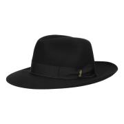 Borsalino Klassisk Fedora Hatt Svart Black, Herr