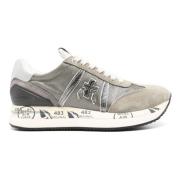 Premiata Conny Sneakers Nylon Läder Gray, Dam