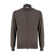 Mauro Ottaviani Zip Sweater för dynamiska män Brown, Herr