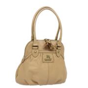 Burberry Vintage Pre-owned Laeder axelremsvskor Beige, Dam