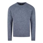 Herno Alpaca Crew Neck Sweater Blue, Herr