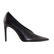 Guglielmo Rotta Svarta Läderpumps Spetsig 10cm Klack Black, Dam