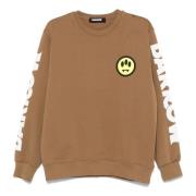 Barrow Smile Crewneck Sweatshirt Brun Bomull Brown, Herr