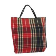 Burberry Vintage Pre-owned Canvas handvskor Red, Dam