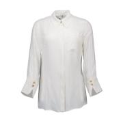 Elisabetta Franchi Stilren Vit Blus White, Dam