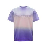 JW Anderson Gradient Broderad Lavendel T-shirt Purple, Herr