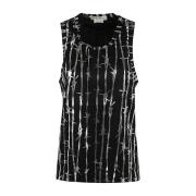 Comme des Garçons Svart Silver Dam T-shirt Black, Dam