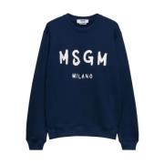 Msgm Snygga Sweatshirts för en Trendy Look Blue, Herr