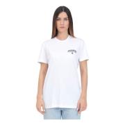 Dsquared2 Vit Logotyp Tryck T-shirt Jersey Väv White, Dam