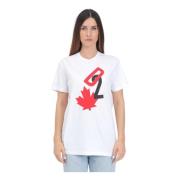 Dsquared2 Vit Logo Print T-shirt White, Dam