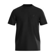 Guess Svart Bomull T-shirt - Rak Modell Black, Herr