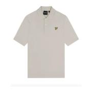 Lyle & Scott Klassisk Beige Piquet Polo T-Shirt Beige, Herr