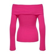 ONLY Jayden Off-Shoulder Sweater Women Pink, Dam