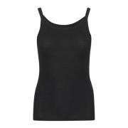 Soaked in Luxury Svart Rollneck Tank Top Black, Dam