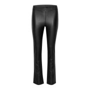 Kaffe Flared Pants Svart Djup Slim-Fit Black, Dam