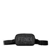 Fendi Vintage Pre-owned Plast crossbodyvskor Black, Dam