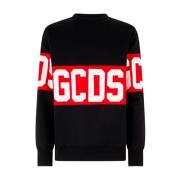 Gcds Långärmad Logo Sweatshirt Black, Dam