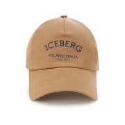 Iceberg Bomull Baseball Cap Brown, Herr