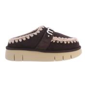 Mou Metal Logo Bounce Clog Brown, Dam