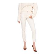 Silvian Heach Slim Fit Jeans med Medium Midja White, Dam