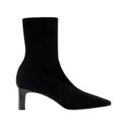 Parallele Svarta Stretch Mocka Ankelboots Black, Dam