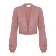 Saint Tropez Bolero Stickat Antler Melange Pink, Dam