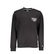 Tommy Hilfiger Svart Sweatshirt med Tryck Black, Herr