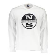 North Sails Vit Långärmad Crewneck Sweatshirt White, Herr