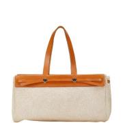 Hermès Vintage Pre-owned Canvas handvskor Beige, Dam