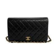 Chanel Vintage Pre-owned Laeder crossbodyvskor Black, Dam