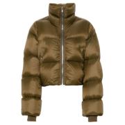 Rick Owens Puffer Turtle Jacket i Bean Green, Dam