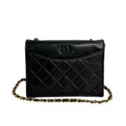 Chanel Vintage Pre-owned Laeder crossbodyvskor Black, Dam