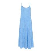 Saint Tropez Maxi Strap Klänning Ice Drea Dots Blue, Dam