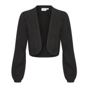 Saint Tropez Svart Bolero Tröja Black, Dam