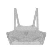 Santa Brands Glitter Bohemian Parisian Cropped Top Gray, Dam