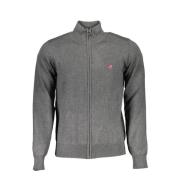 U.s. Polo Assn. Grå Broderad Dragkedja Cardigan Gray, Herr