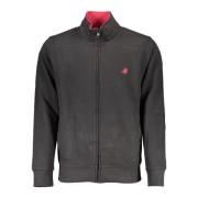 U.s. Polo Assn. Broderad Zip Polo Sweatshirt Black, Herr