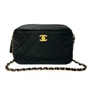 Chanel Vintage Pre-owned Laeder crossbodyvskor Black, Dam