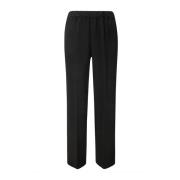 Alberto Biani Straight Leg Trousers with Vents Black, Dam