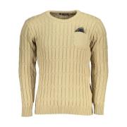 U.s. Polo Assn. Twisted Crew Neck Sweater med Ficka Beige, Herr