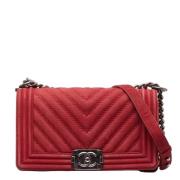 Chanel Vintage Pre-owned Mocka chanel-vskor Red, Dam