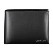 Calvin Klein Herr Plånbok Svart Läder Bifold Black, Herr