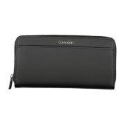 Calvin Klein Damplånbok Svart Rfid Dragkedja Logo Black, Dam