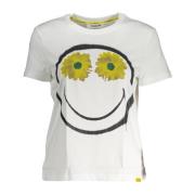 Desigual Kortärmad Rund Hals Dam T-shirt Vit White, Dam