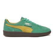 Puma Lädersneakers med mockadetaljer Green, Unisex