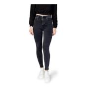 Tommy Hilfiger Svarta jeans med dragkedja och knapp Black, Dam