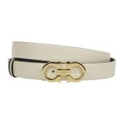 Salvatore Ferragamo Fashionable Womens Belt Line White, Dam