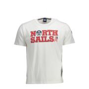 North Sails Kortärmad Logo Print T-shirt Vit White, Herr